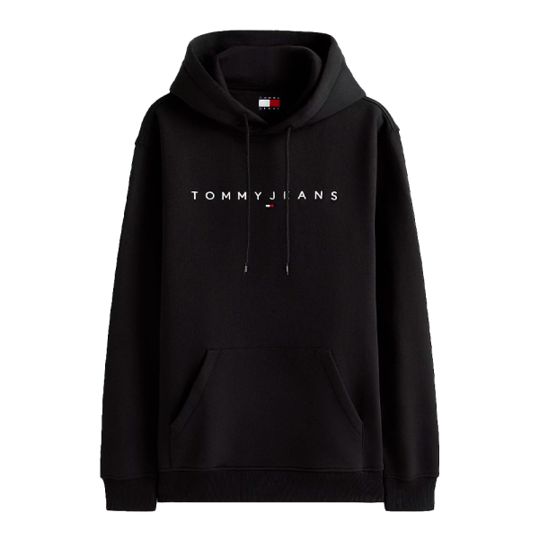 Tommy Hilfiger Vestes en maille et pulls Noir - Sweat capuche en polaire avec logo linaire - M - Ref 81 €